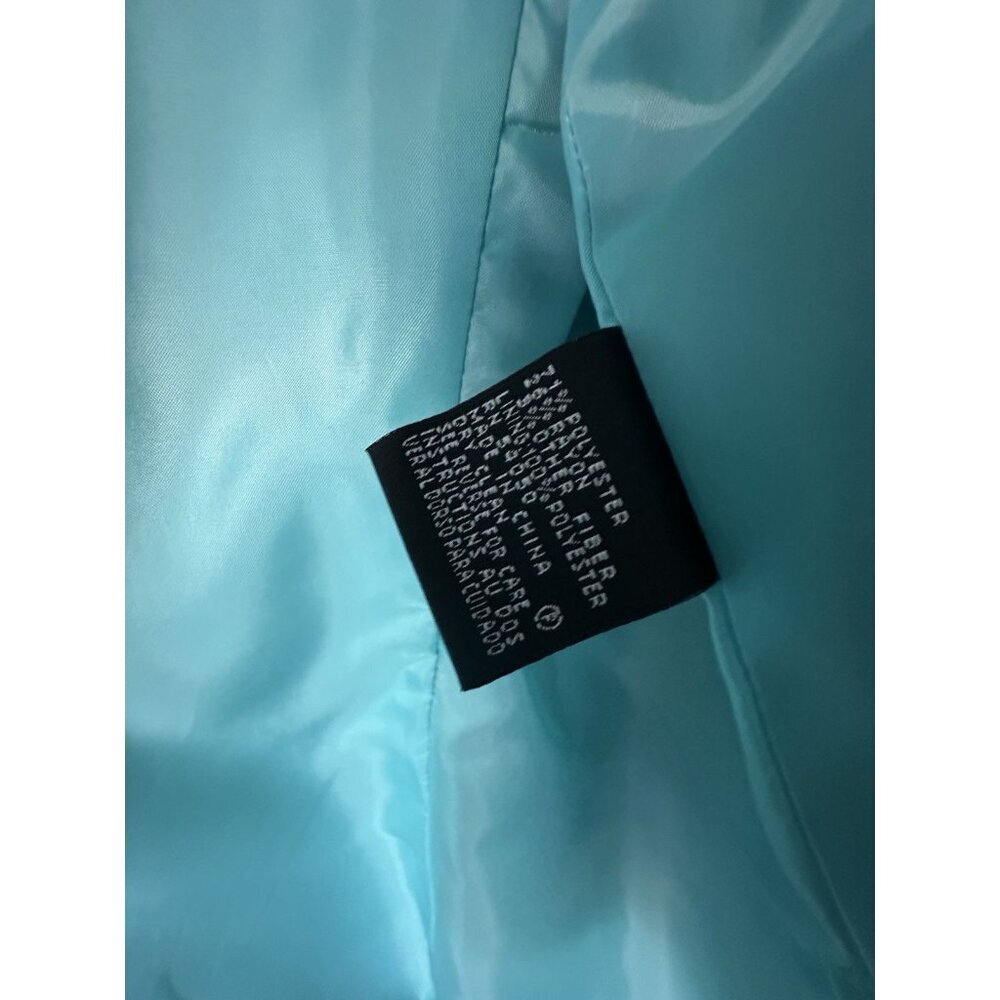 Kasper Teal Turquoise Collarless Dressy Blazer Size 8 Spring Career Jacket - Picture 4 of 8